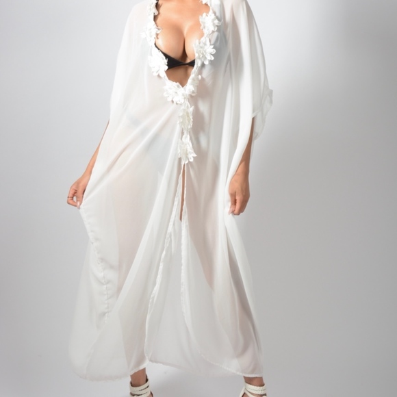 White Swimsuit Dress Cover - Picture 2 of 4